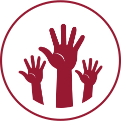 Volunteer hands